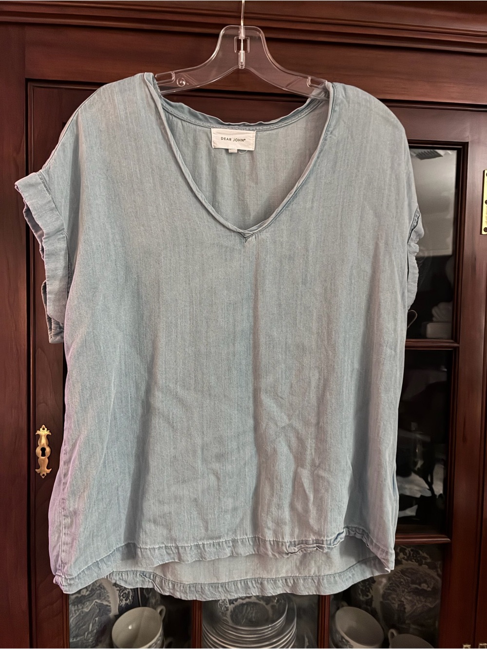 Dear John Pale Blue V-Neck Lightweight Tunic